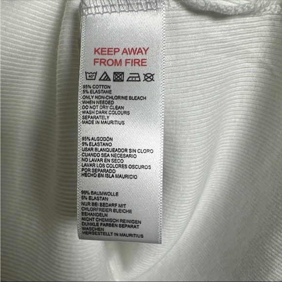 BDG Urban Outfitters Women’s Ribbed Cotton Stretch T-Shirt White Size Large - Picture 6 of 7